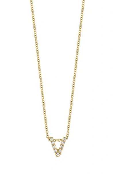 BONY LEVY BONY LEVY 18K GOLD PAVÉ DIAMOND INITIAL PENDANT NECKLACE