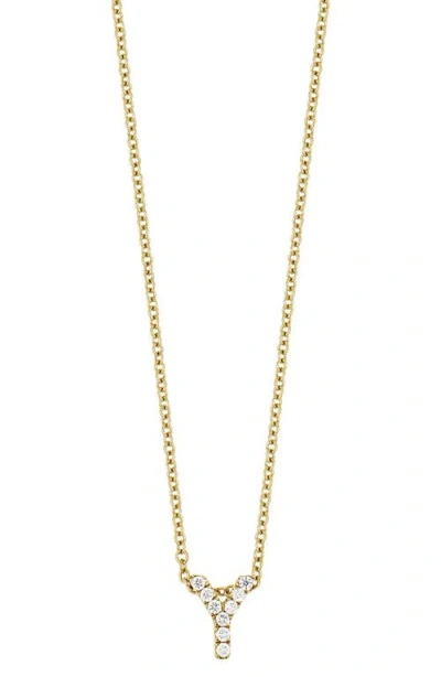 BONY LEVY BONY LEVY 18K GOLD PAVÉ DIAMOND INITIAL PENDANT NECKLACE