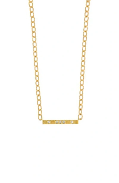 BONY LEVY BONY LEVY CLEO DIAMOND BAR PENDANT NECKLACE