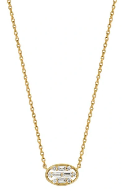 BONY LEVY BONY LEVY MIKA OVAL DIAMOND CLUSTER BAR NECKLACE