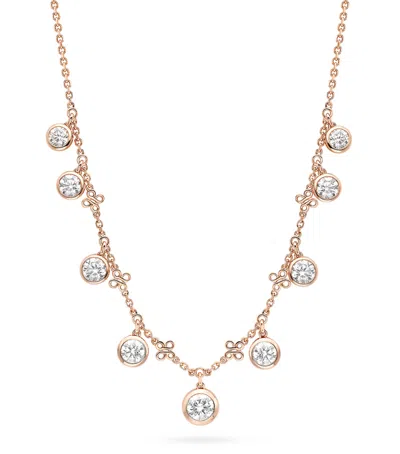 BOODLES LARGE ROSE GOLD AND DIAMOND BEACH NECKLACE