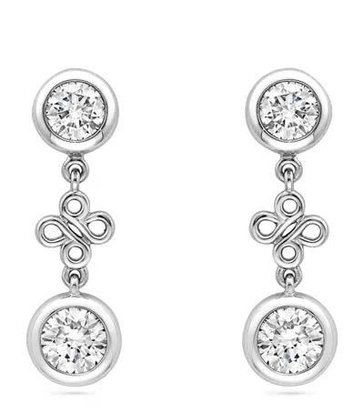 BOODLES PLATINUM AND DIAMOND BEACH EARRINGS