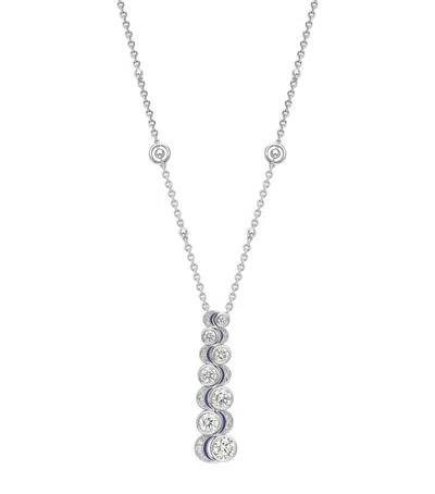 BOODLES PLATINUM AND DIAMOND OVER THE MOON NECKLACE