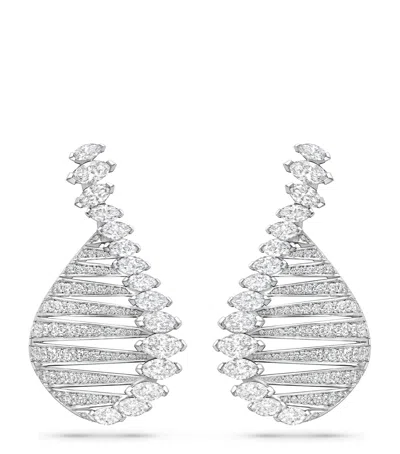 BOODLES PLATINUM AND DIAMOND PLAY OF LIGHT DROP EARRINGS