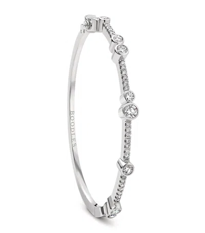 BOODLES PLATINUM AND DIAMOND WATERFALL BANGLE
