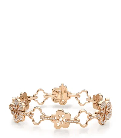 BOODLES ROSE GOLD AND DIAMOND BLOSSOM CLASSIC BRACELET