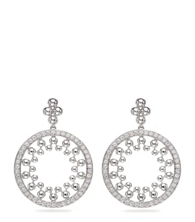 BOODLES WHITE GOLD AND DIAMOND CIRCUS DROP EARRINGS