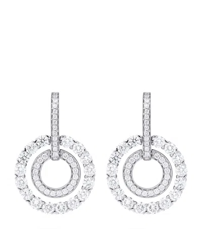 BOODLES WHITE GOLD AND DIAMOND ROULETTE DOUBLE-HOOP EARRINGS