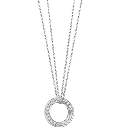 BOODLES WHITE GOLD AND DIAMOND ROULETTE LARGE PENDANT NECKLACE