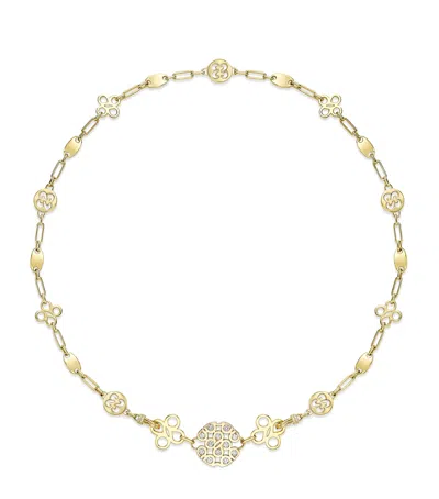 BOODLES YELLOW GOLD AND DIAMOND BE BOLD BRACELET