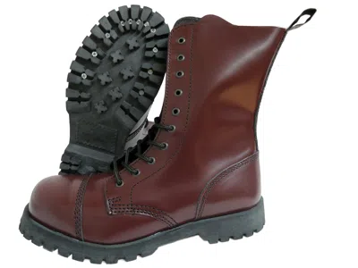 BOOTS & BRACES OXBLOOD BOOTS & BRACES BORDEAUX BURGUND RANGERS STIEFEL 10 14 20 HOLE STEEL TOE