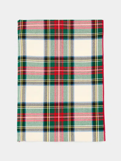 BORGO DELLE TOVAGLIE FILO TARTAN LINEN LARGE TABLE RUNNER