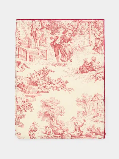 BORGO DELLE TOVAGLIE TOILE DE JOUY LINEN RECTANGULAR TABLECLOTH (165.5IN/4.2M)
