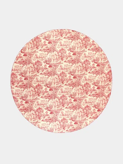 BORGO DELLE TOVAGLIE TOILE DE JOUY LINEN ROUND TABLECLOTH (110IN/2.8M)