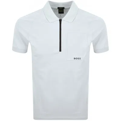 BOSS ATHLEISURE BOSS URBAN TECH POLO T SHIRT GREY