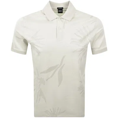 HUGO BOSS BOSS C PARRIS 13 POLO T SHIRT OPEN WHITE