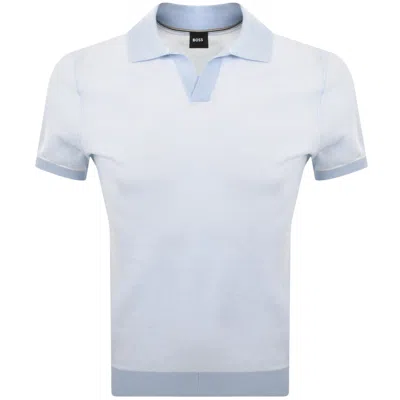 HUGO BOSS BOSS H JIANLUCA KNIT POLO PASTEL BLUE