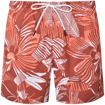 HUGO BOSS BOSS PIRANHA SWIM SHORTS ORANGE