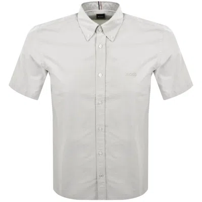 HUGO BOSS BOSS SHORT SLEEVE LIAM SHIRT LIGHT BEIGE