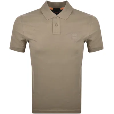 BOSS CASUAL BOSS PASSENGER POLO T SHIRT BROWN