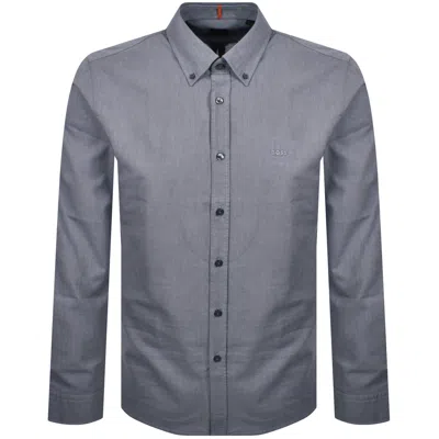 BOSS CASUAL BOSS RICKERT LONG SLEEVED SHIRT NAVY