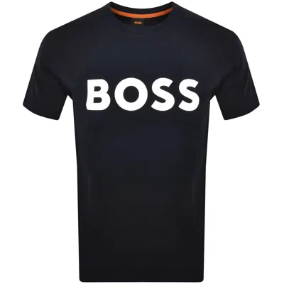 BOSS CASUAL BOSS THINKING 1 LOGO T SHIRT BLUE