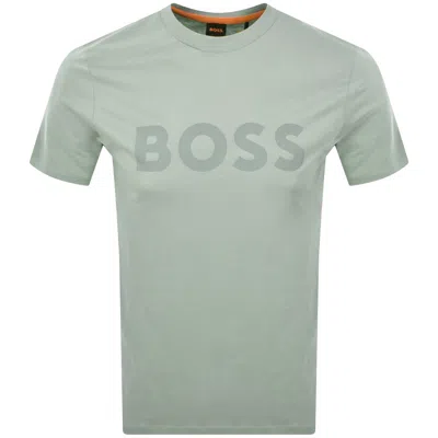 BOSS CASUAL BOSS THINKING 1 LOGO T SHIRT GREEN