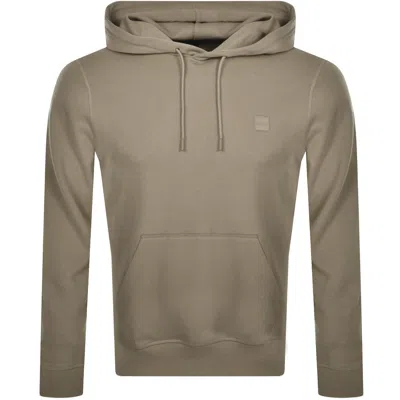 BOSS CASUAL BOSS WETALK PULLOVER HOODIE LIGHT BROWN
