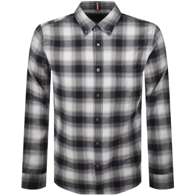 BOSS CASUAL BOSS CASUAL RICKERT CHECK SHIRT GREY