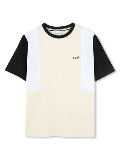 BOSSWEAR COLOUR-BLOCK COTTON T-SHIRT