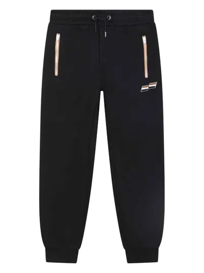 BOSSWEAR LOGO-PATCH TRACK PANTS