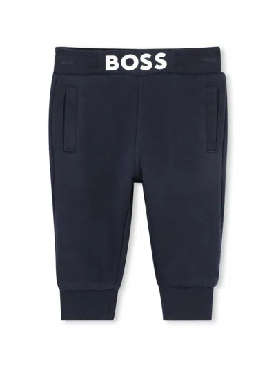 BOSSWEAR LOGO-PRINT TRACK PANTS