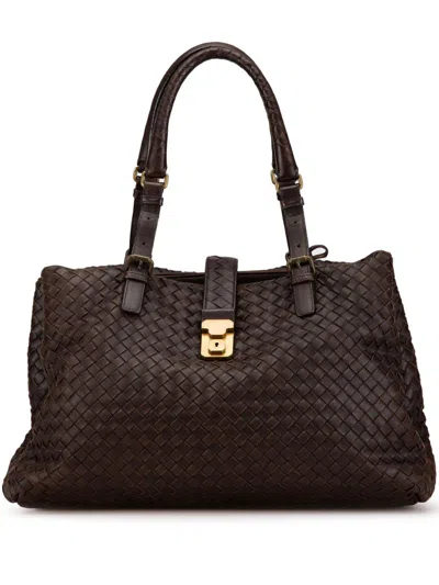 BOTTEGA VENETA 2007 MEDIUM INTRECCIATO ROMA SATCHEL