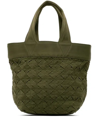 BOTTEGA VENETA 2012-2024 CANVAS INTRECCIATO TOTE BAG