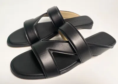 BOTTEGA VENETA BOTTEGA VENETA 651374 WOMEN'S BLACK CALF LEATHER SANDALS SHOES BLACK, ALL SIZES