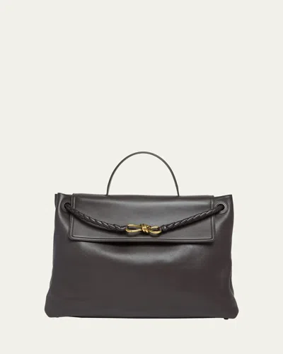 BOTTEGA VENETA ANDIAMO LARGE LEATHER TOP-HANDLE BAG