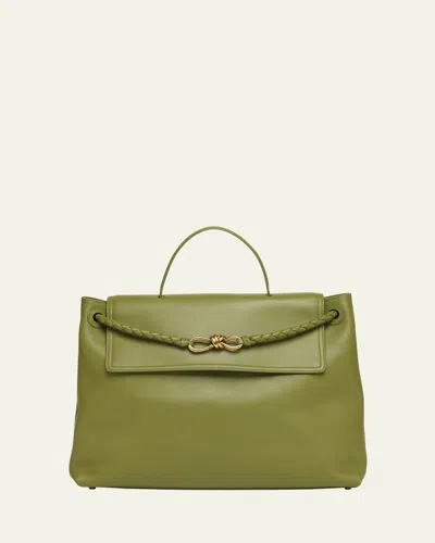 BOTTEGA VENETA ANDIAMO LARGE LEATHER TOP-HANDLE BAG