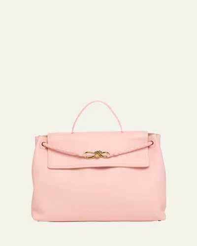 BOTTEGA VENETA ANDIAMO LARGE LEATHER TOP-HANDLE BAG