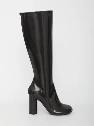 BOTTEGA VENETA BLACK LEATHER ATOMIC BOOTS