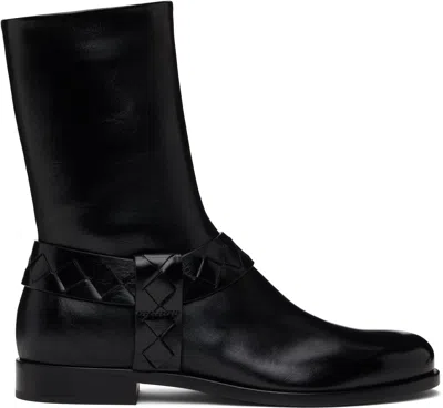BOTTEGA VENETA BLACK ACHILLE BOOTS
