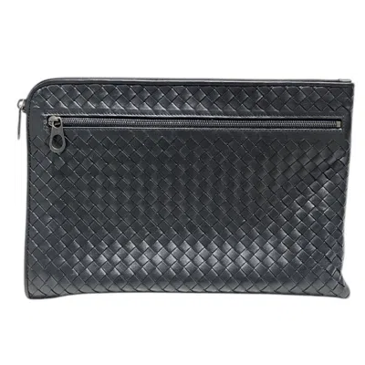 BOTTEGA VENETA BOTTEGA VENETA BLACK INTRECCIATO CLUTCH BAG (PRE-OWNED)
