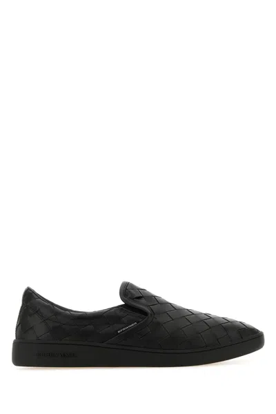 BOTTEGA VENETA BLACK LEATHER SAWYER SLIP ONS