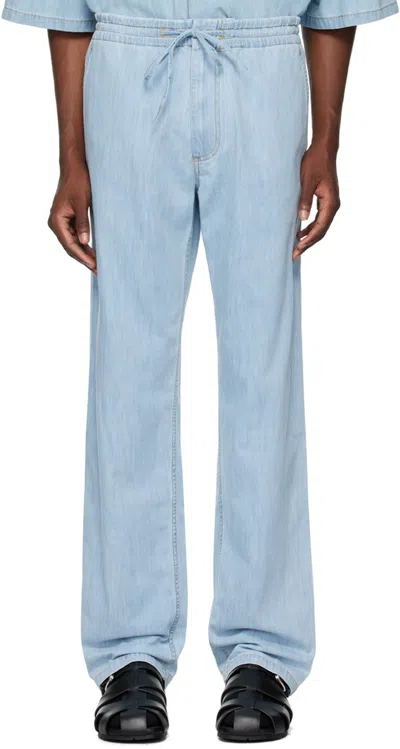 BOTTEGA VENETA BLUE LIGHT BLEACHED ELASTICIZED JEANS