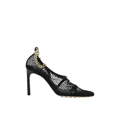 BOTTEGA VENETA BOTTEGA VENETA CHAIN-TRIMMED MESH SANDALS