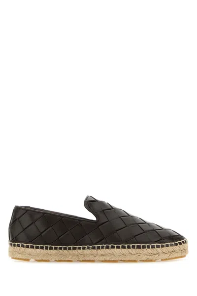 BOTTEGA VENETA CHOCOLATE LEATHER JACK ESPADRILLAS