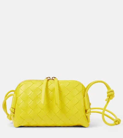 BOTTEGA VENETA CONCERT INTRECCIATO LEATHER SHOULDER BAG