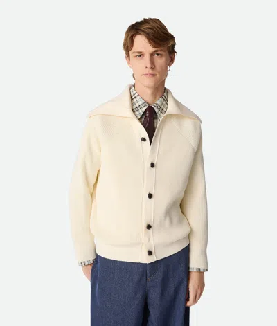 BOTTEGA VENETA COTTON ENGLISH RIB CARDIGAN