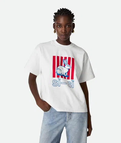 BOTTEGA VENETA BEDRUCKTES T-SHIRT AUS BAUMWOLLJERSEY