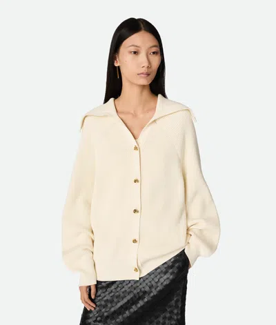 BOTTEGA VENETA GERIPPTER CARDIGAN AUS BAUMWOLLE