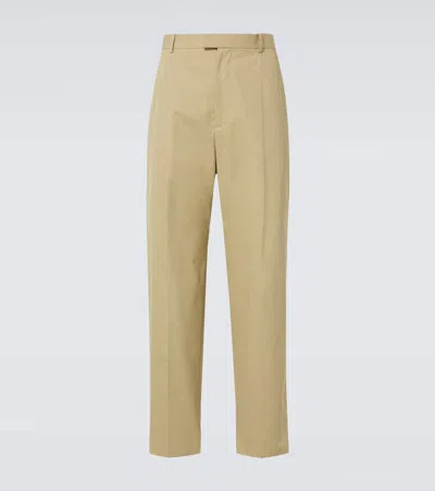 BOTTEGA VENETA COTTON TWILL STRAIGHT PANTS